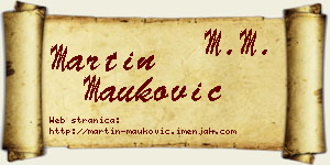 Martin Mauković vizit kartica